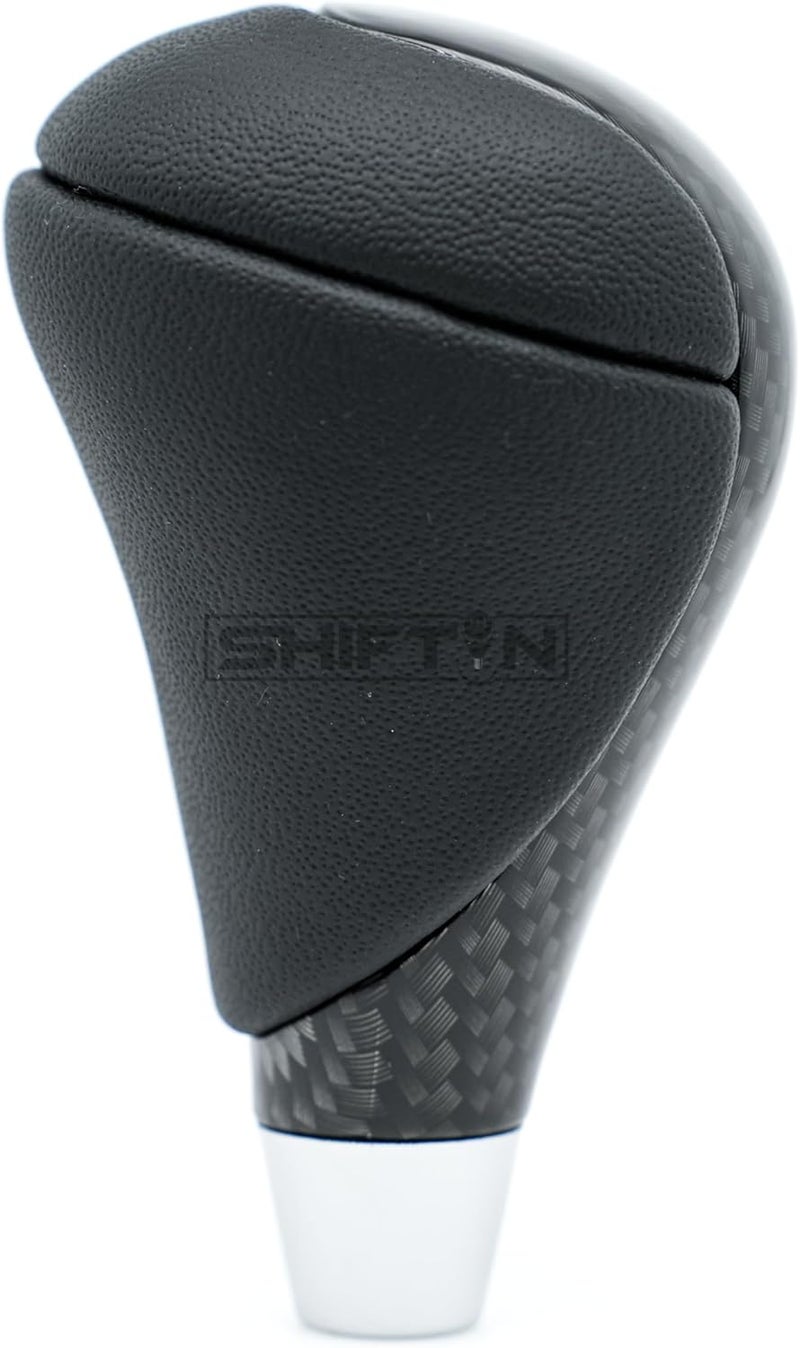 SHIFTIN Black Leather Carbon Pattern Gear Shift Knob - Image 5
