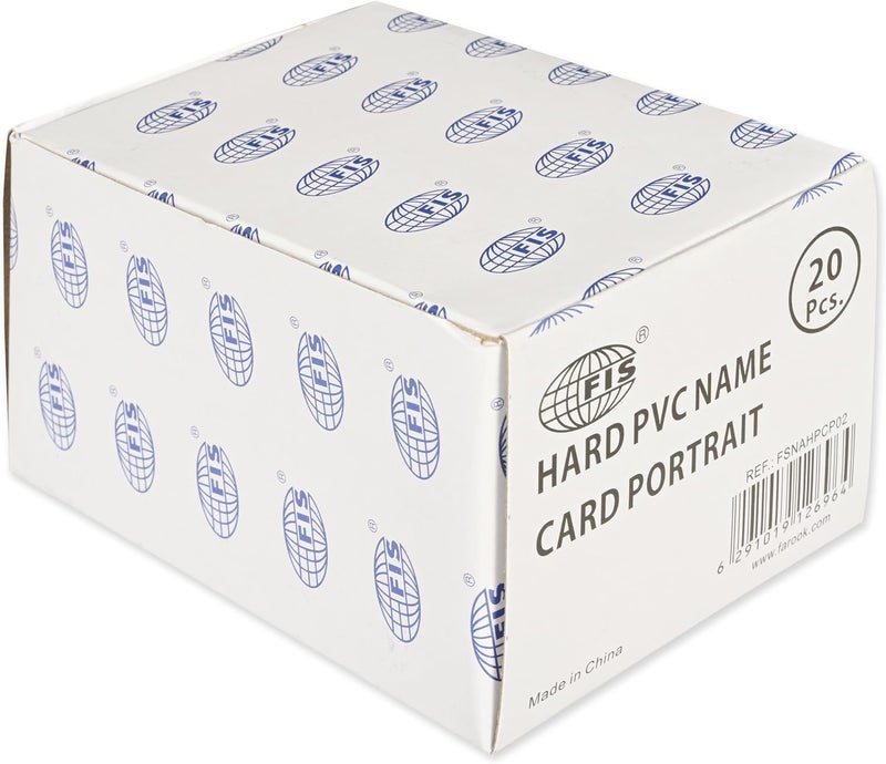 FIS Hard PVC Vertical Name Card Holder, 9x5.7cm, Box of 20 Pieces - Image 5