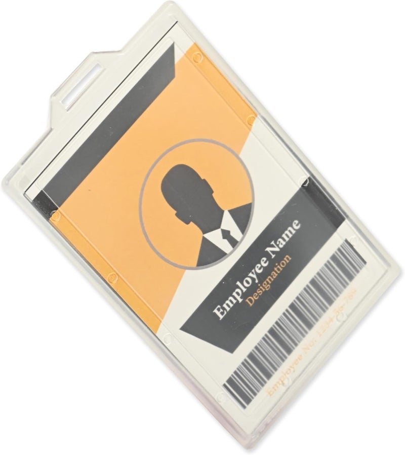 FIS Hard PVC Vertical Name Card Holder, 9x5.7cm, Box of 20 Pieces - Image 3