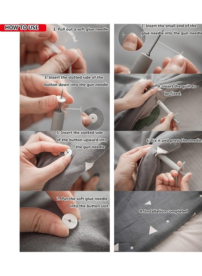 Bed Sheet Fasteners, Non-Slip Fasteners, Bed Cover Fasteners, Mattress Closer Pins, Bed Sheet and Clothes Buttons Random Color - Image 2