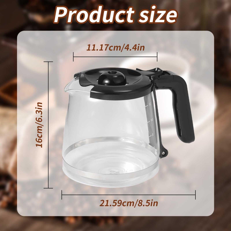 Roabertic 12 Cup Replacement Pot for Mr. Coffee, 12 Cup Carafe Replacement Pot Compatible with Mr. Coffee RF, LM, PC and SC Series - Image 4
