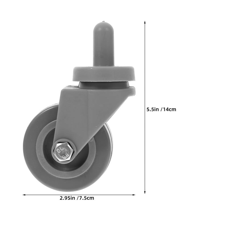 2Pcs Mop Bucket Replacement Castor Wheels 7 5cm Swivel Plate Caster 14X7 5X4CM - Image 3