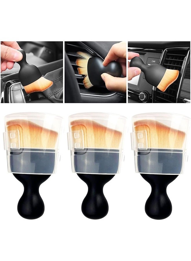 3 قطع من أدوات تنظيف السيارة الداخلية، فرشاة تنظيف السيارة، مجمعات الغبار الداخلية، فرشاة تنظيف السيارة الداخلية، فرشاة الغبار - Image 1