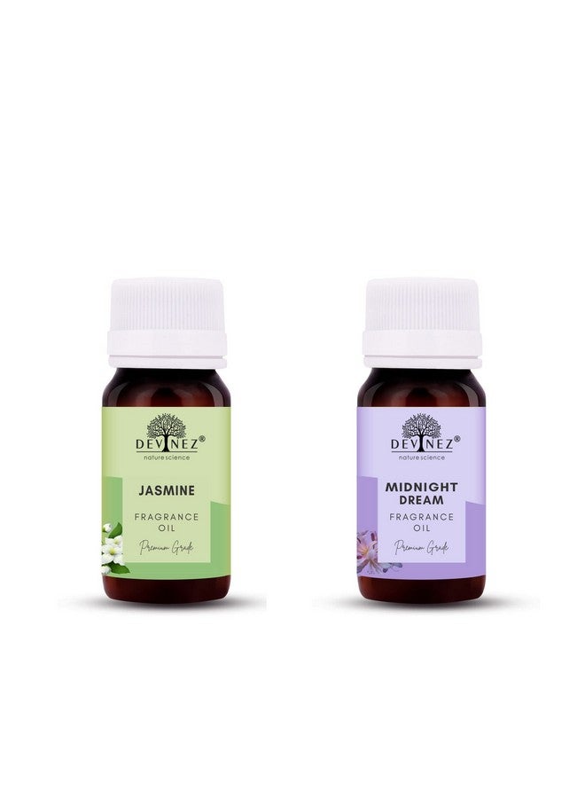 ديفينيز زيت عطري دريم ميدنايت دريم من الياسمين للناشر/ناشر رائحة بالموجات فوق الصوتية/ناشر شموع صغيرة/ناشر قصب 30 مل لكل منهما - Image 1