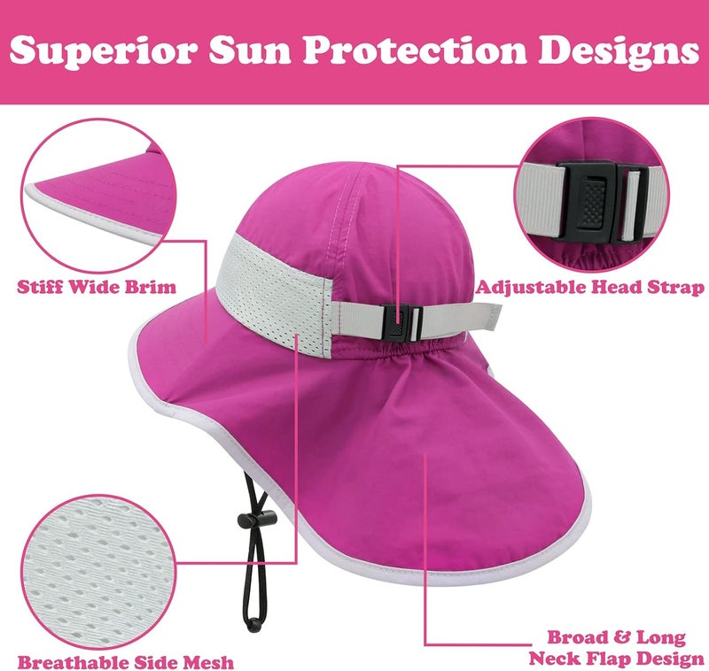 Sarfel Fishing Hat for Men Sun Hat with Neck Flap & Face Cover Mens Sun Hat UV Sun Protection Wide Brim Fishing Hats Hiking Hat - Image 2