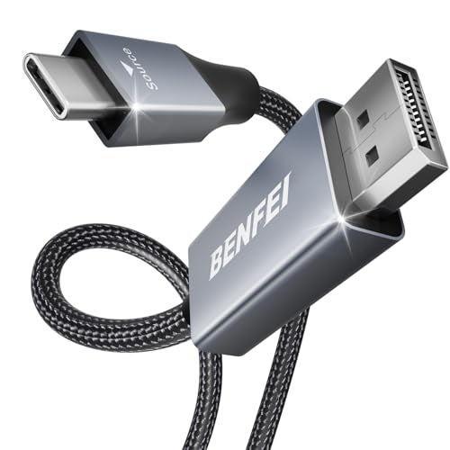 BENFEI USB-C to DisplayPort 3 Feet Cable(8K@60Hz 4K@144Hz), USB Type-C to DisplayPort Cable [Thunderbolt 3/4/5 Compatible] with iPhone 15 Pro/Max, MacBook Pro/Air 2023, iPad Pro, iMac, S23, XPS 17 - Image 1