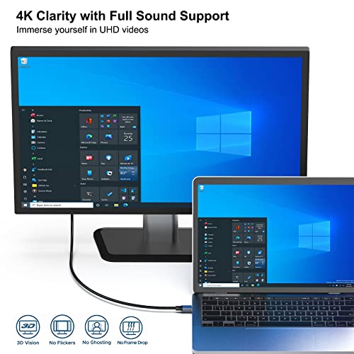 BENFEI USB-C to DisplayPort 3 Feet Cable(8K@60Hz 4K@144Hz), USB Type-C to DisplayPort Cable [Thunderbolt 3/4/5 Compatible] with iPhone 15 Pro/Max, MacBook Pro/Air 2023, iPad Pro, iMac, S23, XPS 17 - Image 2