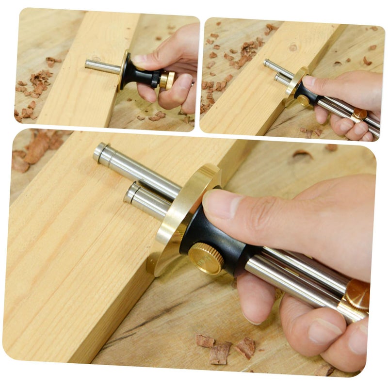 Wood Marking Gauge Dovetail Marker Tool with Brass Wheel Lightweight Scriber for Woodworking - Image 5