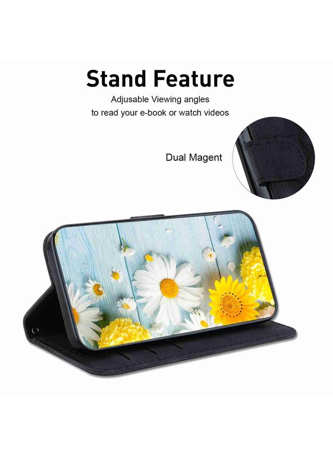 اس-توب جراب لهاتف LG K52 / K62 / Q52 جراب هاتف جلدي منقوش بنقشة زنبق - Image 5