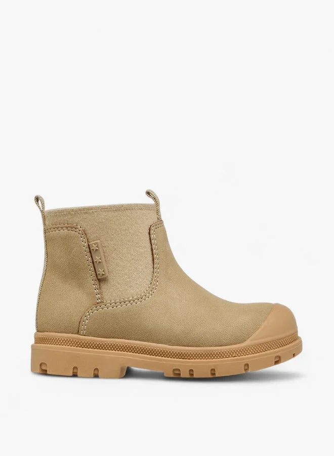 Barefeet Panelled High Top Ankle Boots with Zip Closure