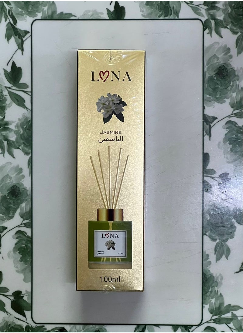 Luna Luxury Reed Diffuser - Jasmine Flavor, 100ml - pzsku/ZD63E6C06829C7E31B2ADZ/45/_/1736894794/f332f8c8-cca7-4768-9f94-cdf1f3a33e79