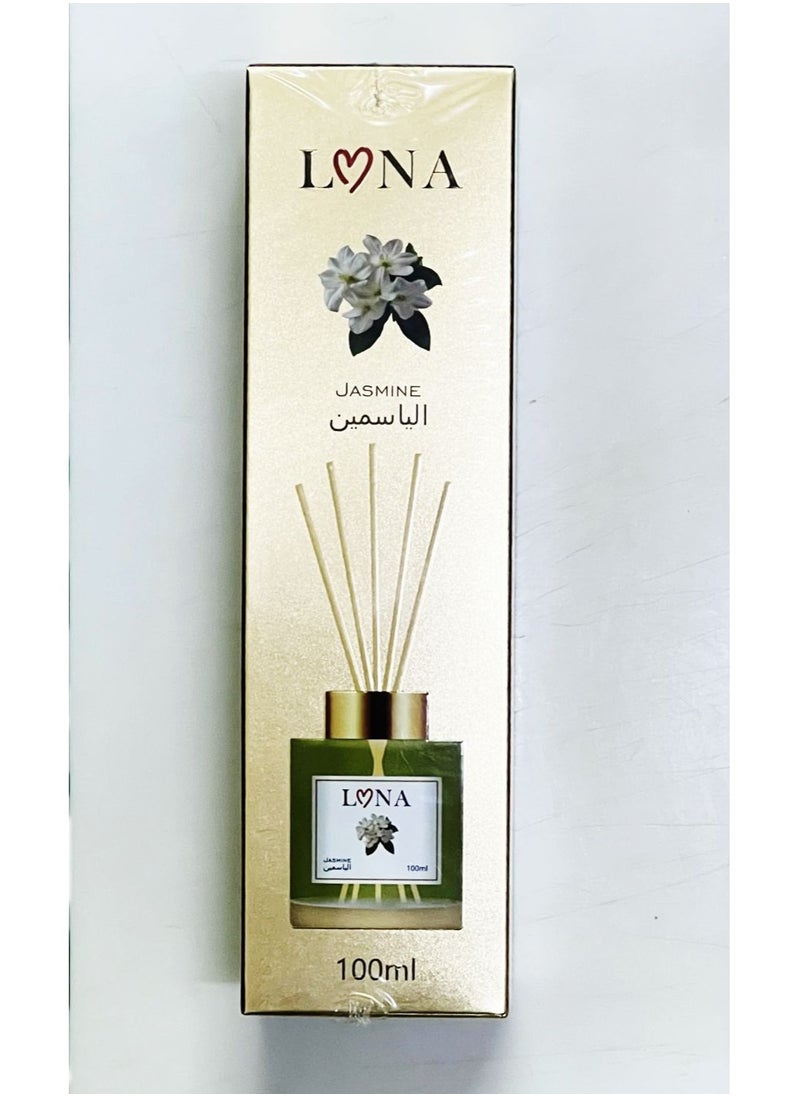 Luna Luxury Reed Diffuser - Jasmine Flavor, 100ml - pzsku/ZD63E6C06829C7E31B2ADZ/45/_/1736894795/473ff3f3-f754-417f-9082-d993412e5b92