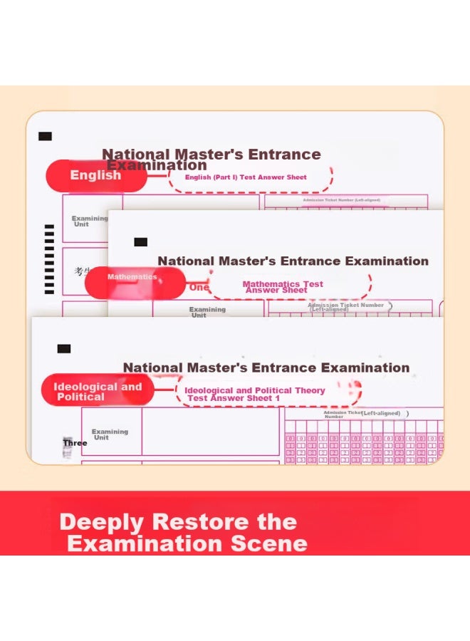Book line Shuxing New Edition ورقة إجابة امتحان القبول للدراسات العليا لدراسات الدراسات العليا الإنجليزية I، II، الرياضيات، الاقتصاد، الإدارة، السياسة، ورقة إجابة خاصة للامتحان ذاتية التصميم نوع الاقتصاد 396 - Image 3