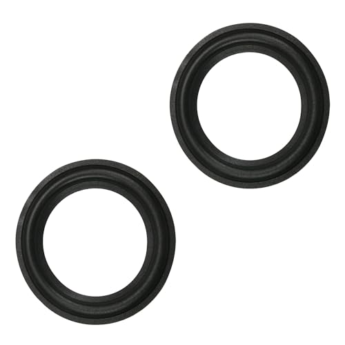 Fielect 2Pcs 3.5inch/90mm Foam Speaker Edge Surround Rings Replacement Kit for Speaker Repair or DIY Black - Image 1