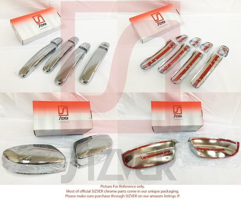 S SIZVER Sizver Chrome Door Handle Covers for 2014-2018 Chevy Silverado 1500 - Image 3