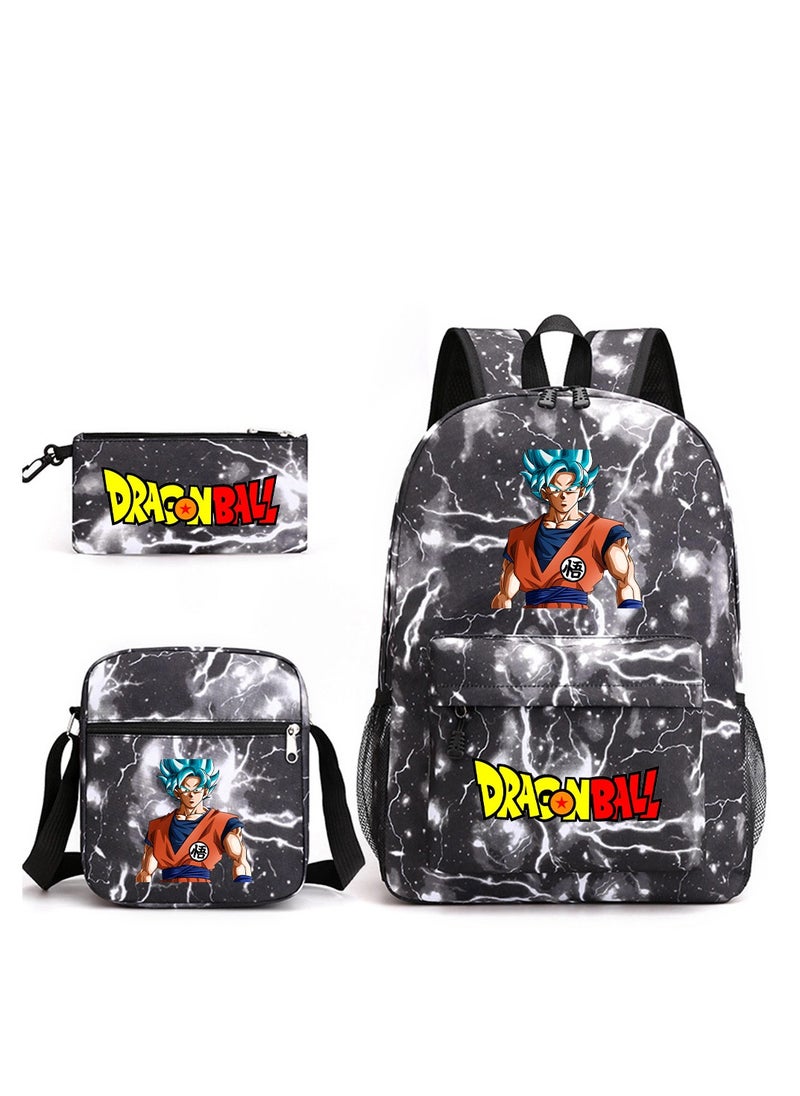 Pokemon - Game Peripheral Backpack Three-piece Set Large Capacity Student Canvas Bag 40*30*15cm - Image 1