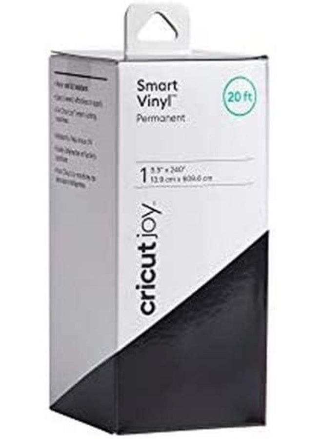 Cricut فينيل جوي الذكي - دائم - لفة بالجملة - 5.5"x240" أوراق ملصقات لاصقة - أسود - Image 1