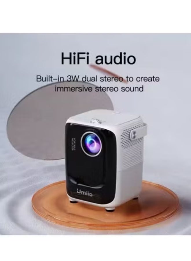 Umiio A007 Portable Smart Projector – Full HD 1080P LED Video Projector with Android OS, 5G WiFi & Bluetooth, Wireless Casting for iOS/Android/Huawei, Home Theater & Outdoor Movie Projector - Image 3