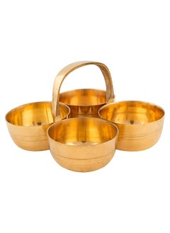 Shubh kart Shubhkart Handmade Choumukha Kankavati Muti-Purpose Brass Puja Holder Kankavati Set (Brass)  - Image 1