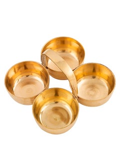 Shubh kart Shubhkart Handmade Choumukha Kankavati Muti-Purpose Brass Puja Holder Kankavati Set (Brass)  - Image 3