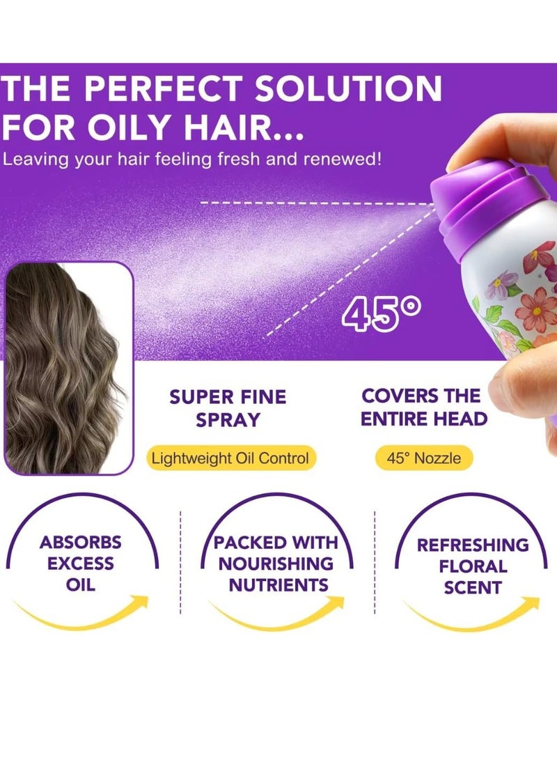 ALIVER 200 مل شامبو جاف 3 في 1 مع متعدد الفيتامينات برائحة زهور منعشة لتنظيف فوري، إنعاش وترطيب الشعر، شامبو جاف لإزالة الروائح الكريهة والزيوت الزائدة، مرطب، مغذي، مرطب. - Image 5