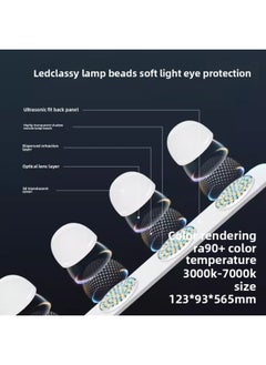 General Mobile Phone Live Beauty Led Fill Light Desktop Photography Video Makeup Desk Lamp Three-color Temperature Integrated Row Light-Specifications:【all-in-one Single-row Fill Light】 (row Light Blue)  - Image 4