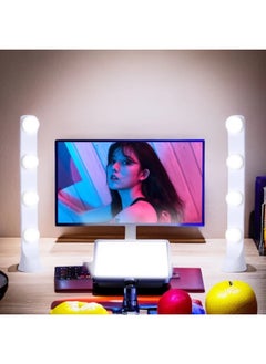General Mobile Phone Live Beauty Led Fill Light Desktop Photography Video Makeup Desk Lamp Three-color Temperature Integrated Row Light-Specifications:【all-in-one Single-row Fill Light】 (row Light Blue)  - Image 2