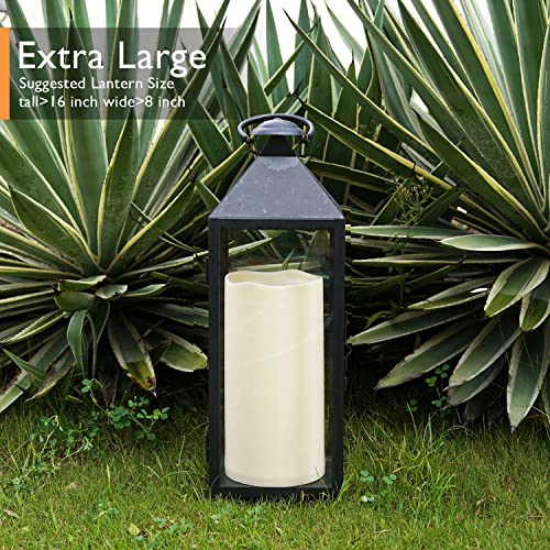 Homemory 6" x 12" Extra Large Outdoor Waterproof Candle with Auto 6-Hour Timer, Ivory Plastic Made, Long Last for Half A Year - Image 2