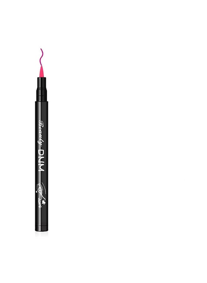 DNM Cat Eye Makeup Waterproof Neon Colorful Liquid Eyeliner Pen Make Up Comestics Longlasting Black Eye Liner Pencil Makeup Tools pink 1 - Image 2