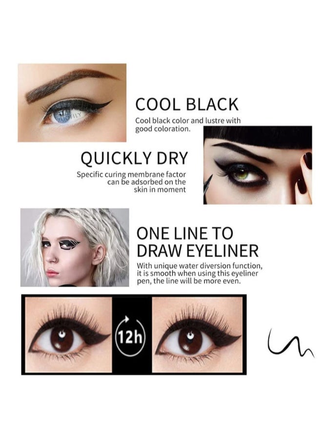 DNM Cat Eye Makeup Waterproof Neon Colorful Liquid Eyeliner Pen Make Up Comestics Longlasting Black Eye Liner Pencil Makeup Tools pink 1 - Image 3