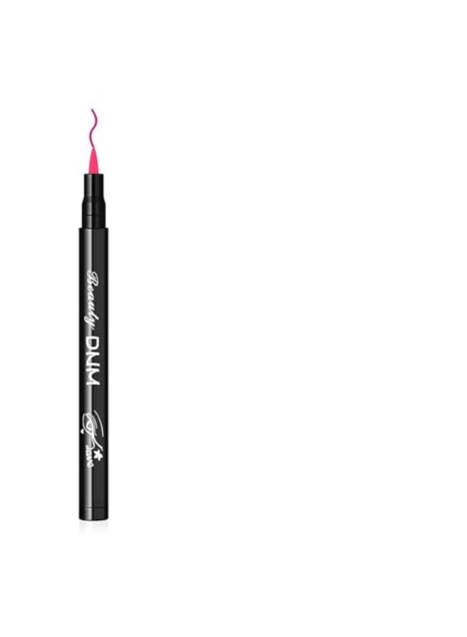 DNM Cat Eye Makeup Waterproof Neon Colorful Liquid Eyeliner Pen Make Up Comestics Longlasting Black Eye Liner Pencil Makeup Tools pink 1 - Image 1