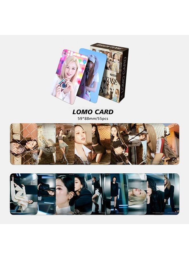 55Pcs Kpop Twice Album READY TO BE Lomo Cards-Twice Photocards Set-High Quality Glossy Finish-The Perfect Addition to Any K-Pop Fan Collection-Twice Greeting Card Gift for Fans