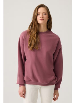 Los Ojos Claret Red Wide Cut Crew Neck Sweatshirt  - Image 5