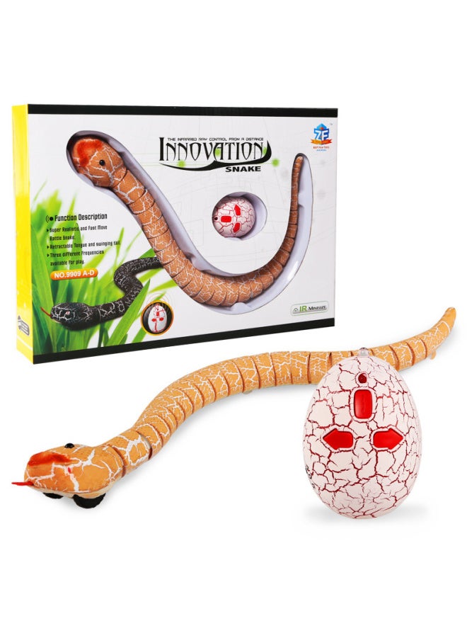 Exotic Simulation Remote Control Cobra Infrared Remote Control Realistic Trick Rattlesnake Mini Animal Model Toy-Color:9909 Rattlesnake-pink  - Image 1