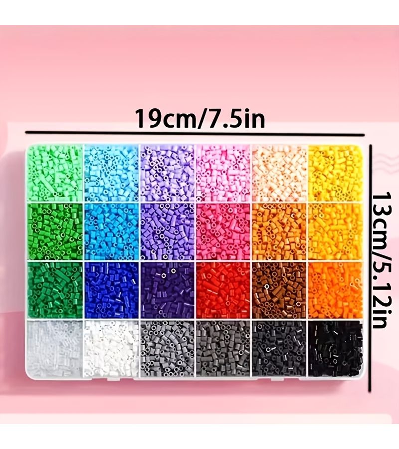 12000 48000 Pcs 2.6mm Puzzle Beads Automatic Stringing Tool No1 06gal Puzzle Bead Set Bead Scoop Bead Box Bead Needle Bead Tray Assisting Tool Large Capacity Handmade Crafts Melt Beads - Image 4