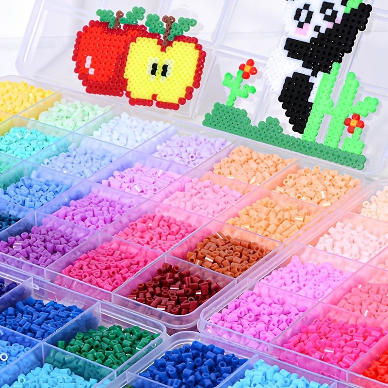 12000 48000 Pcs 2.6mm Puzzle Beads Automatic Stringing Tool No1 06gal Puzzle Bead Set Bead Scoop Bead Box Bead Needle Bead Tray Assisting Tool Large Capacity Handmade Crafts Melt Beads - Image 2