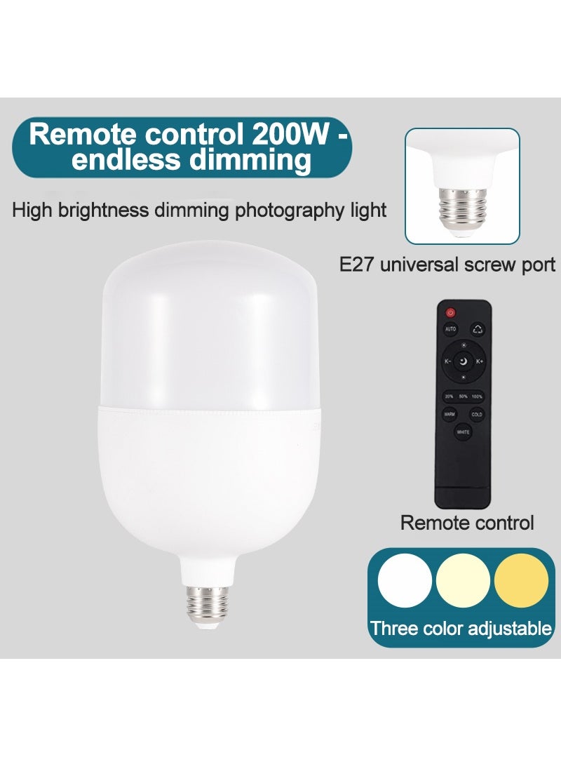FlashHawk - Photography Softbox Lighting Kit with 2 * 200W LED 3 Colors Bulb Umbrellas Softbox and Carry Bag for Portrait Product Shooting - Image 1