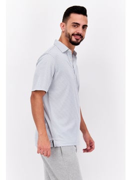 Greg Norman Men Sportswear Fit Short Sleeve Outdoor Polo Shirt, Grey  - Image 2