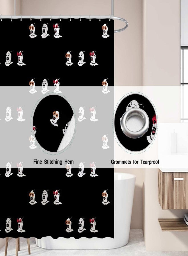 Funnytree Nightmare Clown Shower Curtain, The Horror Show Bathroom Decor, Waterproof Fabric Durable Easy Care Washable, 72"X72"(Hooks Not Included) SC00202-002 - Image 3