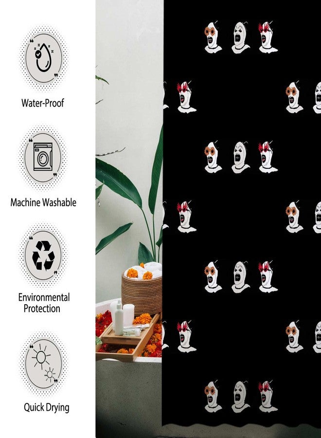 Funnytree Nightmare Clown Shower Curtain, The Horror Show Bathroom Decor, Waterproof Fabric Durable Easy Care Washable, 72"X72"(Hooks Not Included) SC00202-002 - Image 4