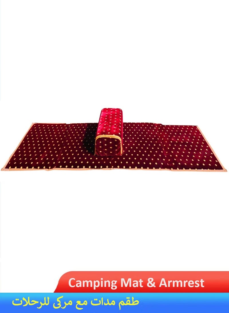 ISHWAZ Camping Floor Mat and Armrest Set for Trips, Padded, Comfortable, Durable, Lightweight, Waterproof, Camping Carpet, Hiking Mat, Versatile for Outdoor Travel and Adventures - Image 1