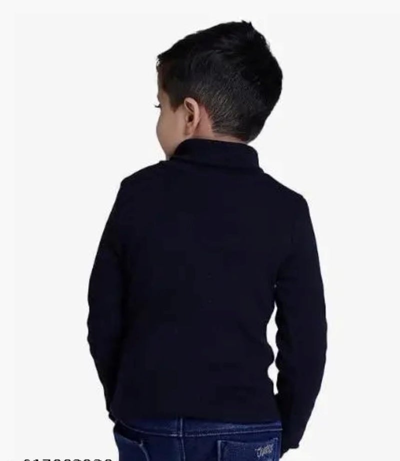 S-SQUARE Unisex Woolen Kids Turtle Neck High Neck Full Sleeve Winter Sweater for Boys & Girls | Ultra-Warm Bodywarmer Pullovers - Image 3