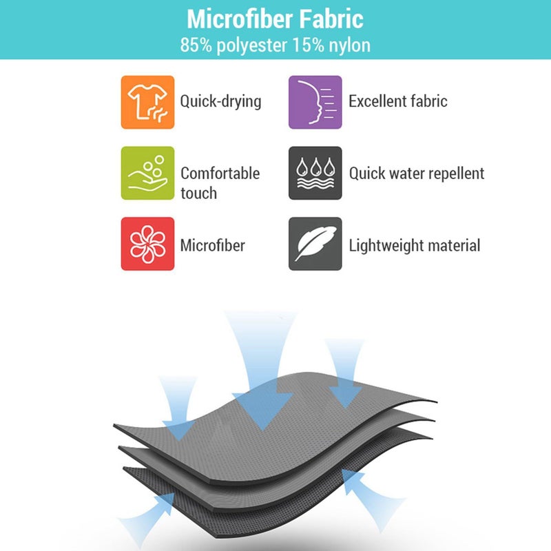 Extra Large Quick Dry Microfiber Bath Towel 80x160cm Black with Storage Bag for Beach Yoga Fitness - Image 4