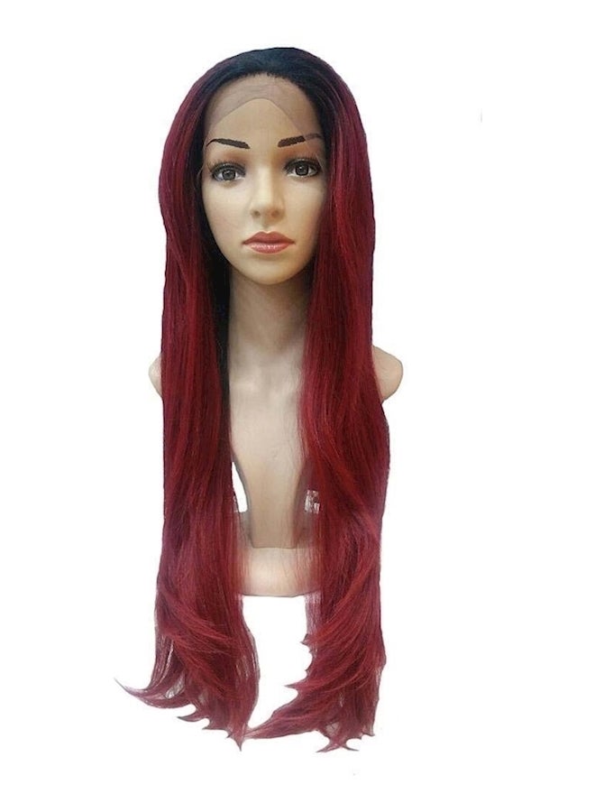 NIBEMINENT Long Straight Front Wig Red - Image 1