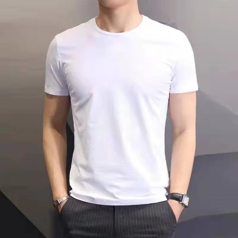 2023 Blue Short-Sleeved T-Shirt Men'S Design Sense Niche Half-Sleeved Fashion Casual Couple T-Shirt Top - Image 4
