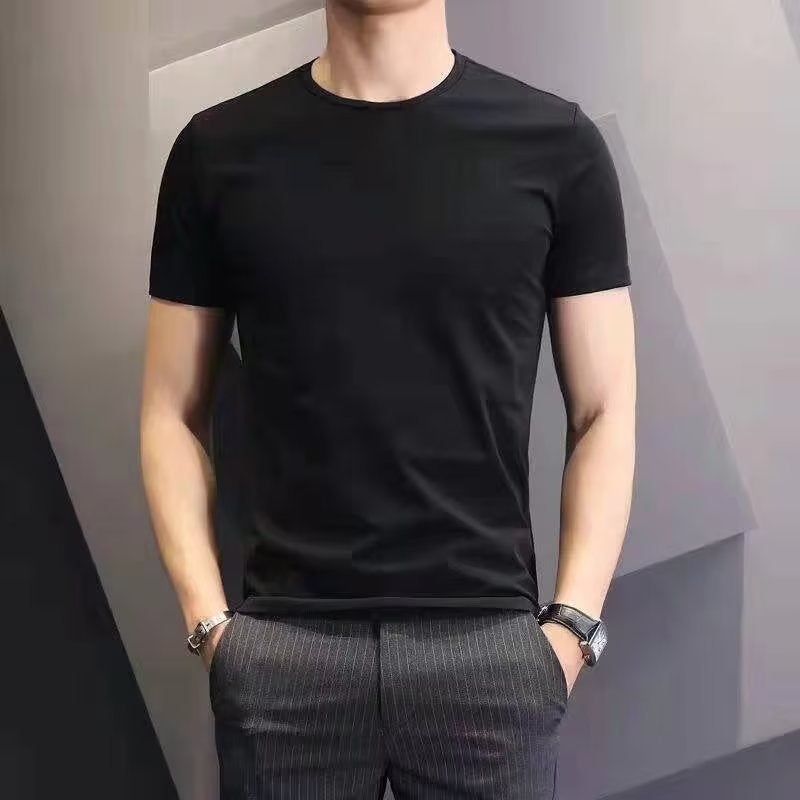 2023 Blue Short-Sleeved T-Shirt Men'S Design Sense Niche Half-Sleeved Fashion Casual Couple T-Shirt Top - Image 5