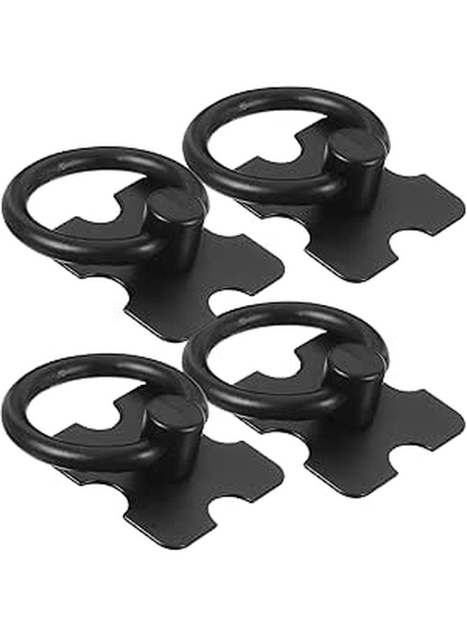 Black Round Vintage Cabinet Pulls 4 Pack Kitchen Drawer Handles - Image 1