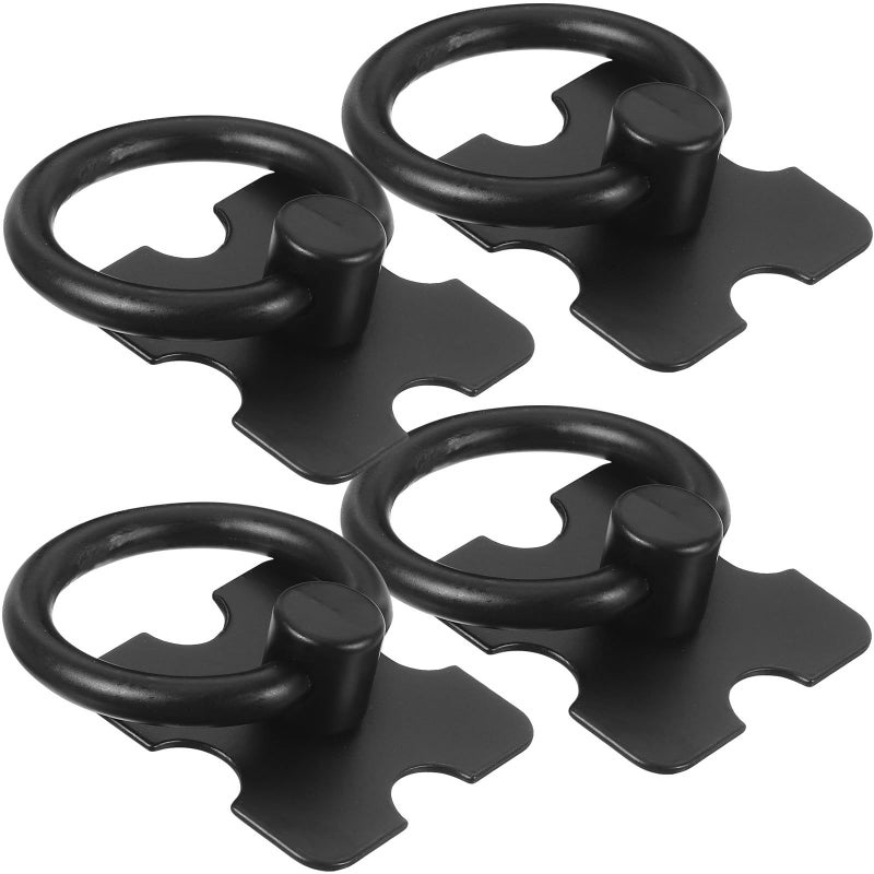 Black Round Vintage Cabinet Pulls 4 Pack Kitchen Drawer Handles - Image 2