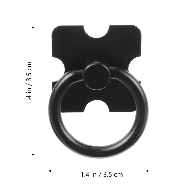 Black Round Vintage Cabinet Pulls 4 Pack Kitchen Drawer Handles - Image 3