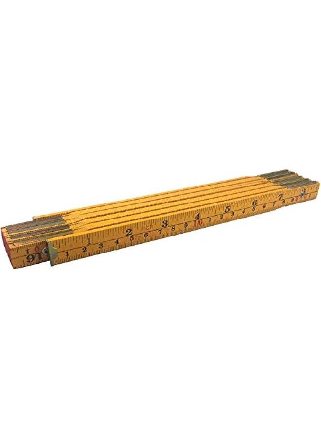 Generic Folding Wooden Stick Ruler, Inch & Metric (6-foot-6-inch/2-Meter When Straight), Carpenters/General Use  - Image 1